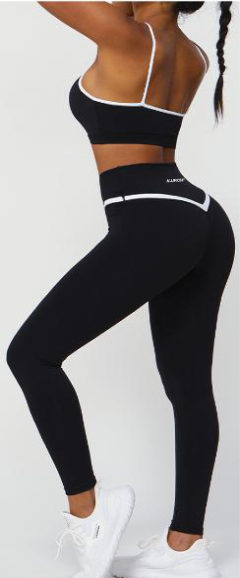 V-Shape Cut Bra and Leggings Set