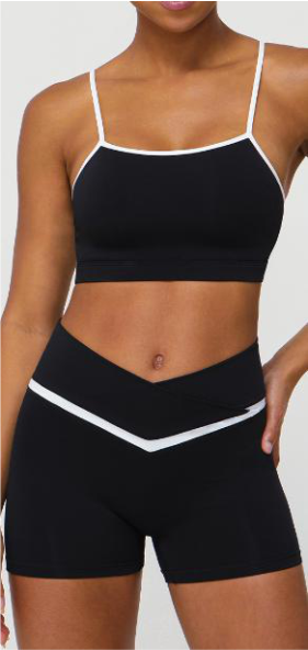 V-Shape Cut Bra and Shorts Set