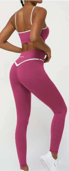 V-Shape Cut Bra and Leggings Set