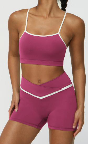V-Shape Cut Bra and Shorts Set